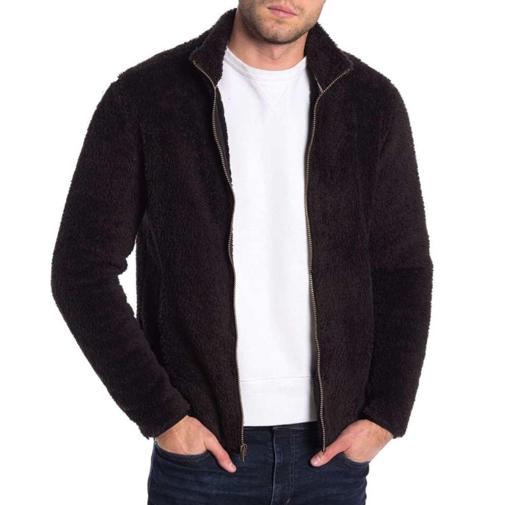 Nordstrom Weatherproof Faux Fir Zip Jacket
